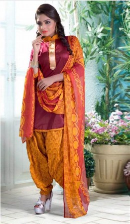 Suit Unstitched Stright patiyala