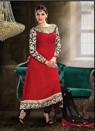 Maroon Long New Designer Party Wear Anarkali Suit