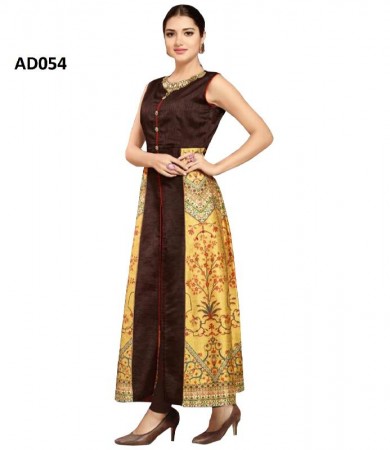 exclusive grey coloured indian pakistani tapeta Silk Digital Printed kurti