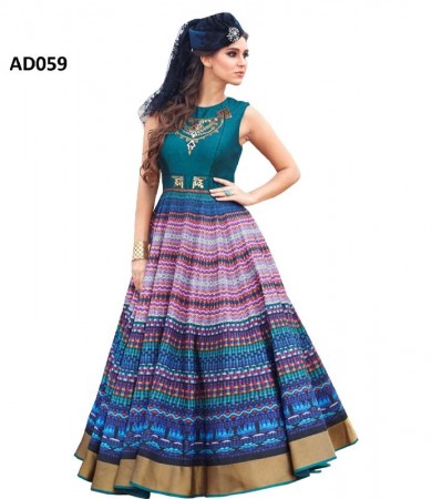 exclusive brown and yellow coloured tapeta Silk Digital Printed kurti