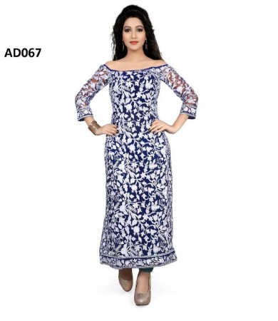 dark blue embrodey work new design suit