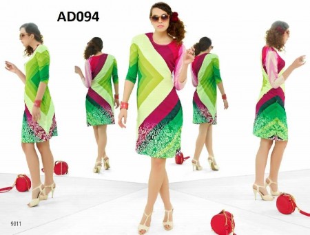 multi colour stretchable carrara digital printed fancy kurti